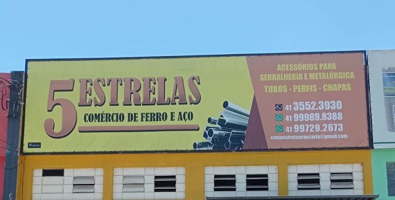 5 estrelas comercio ferro e aço
